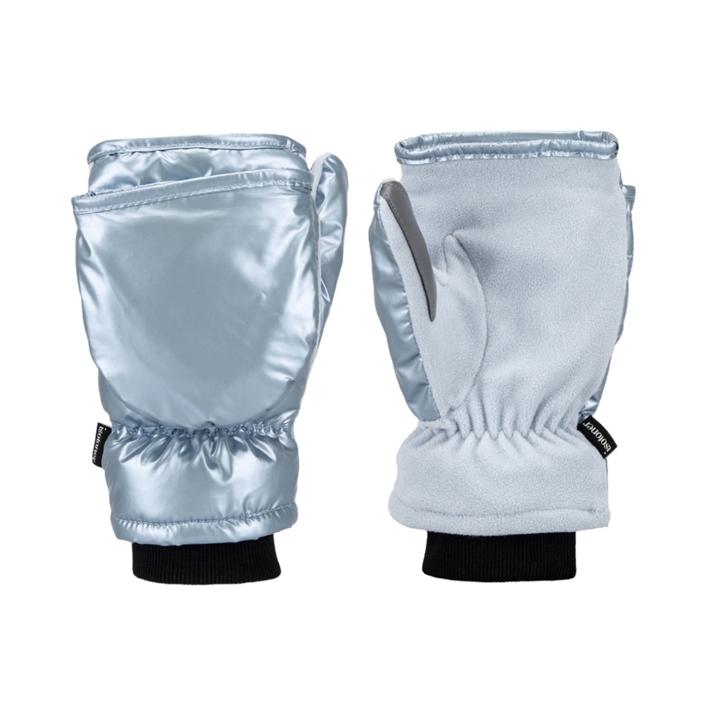 ❄️ NWT Isotoner Metallic Flip-Top Mittens | Blue | S/M & L/XL - Picture 3 of 8